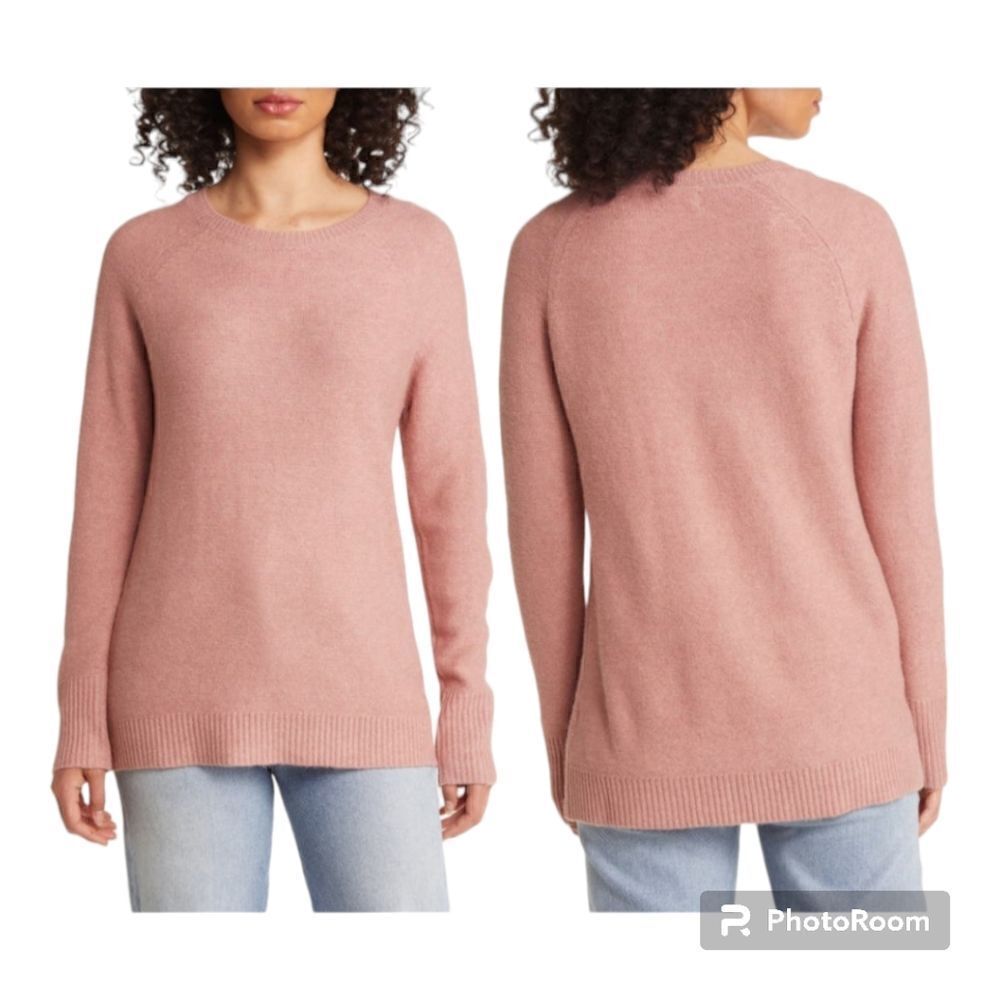 Caslon Raglan Cozy Crewneck Sweater Rust Sequoia Small NWT